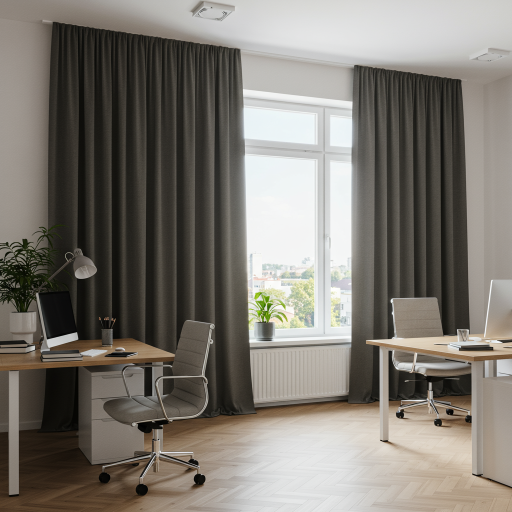 Stilvolle Vorhänge in gewerblichen Räumen – Büros, Hotels und Restaurants mit eleganter Fensterdekoration.